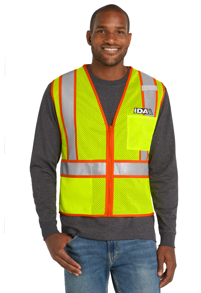 CornerStone® ANSI 107 Class 2 Mesh Zippered Two-Tone Safety Vest